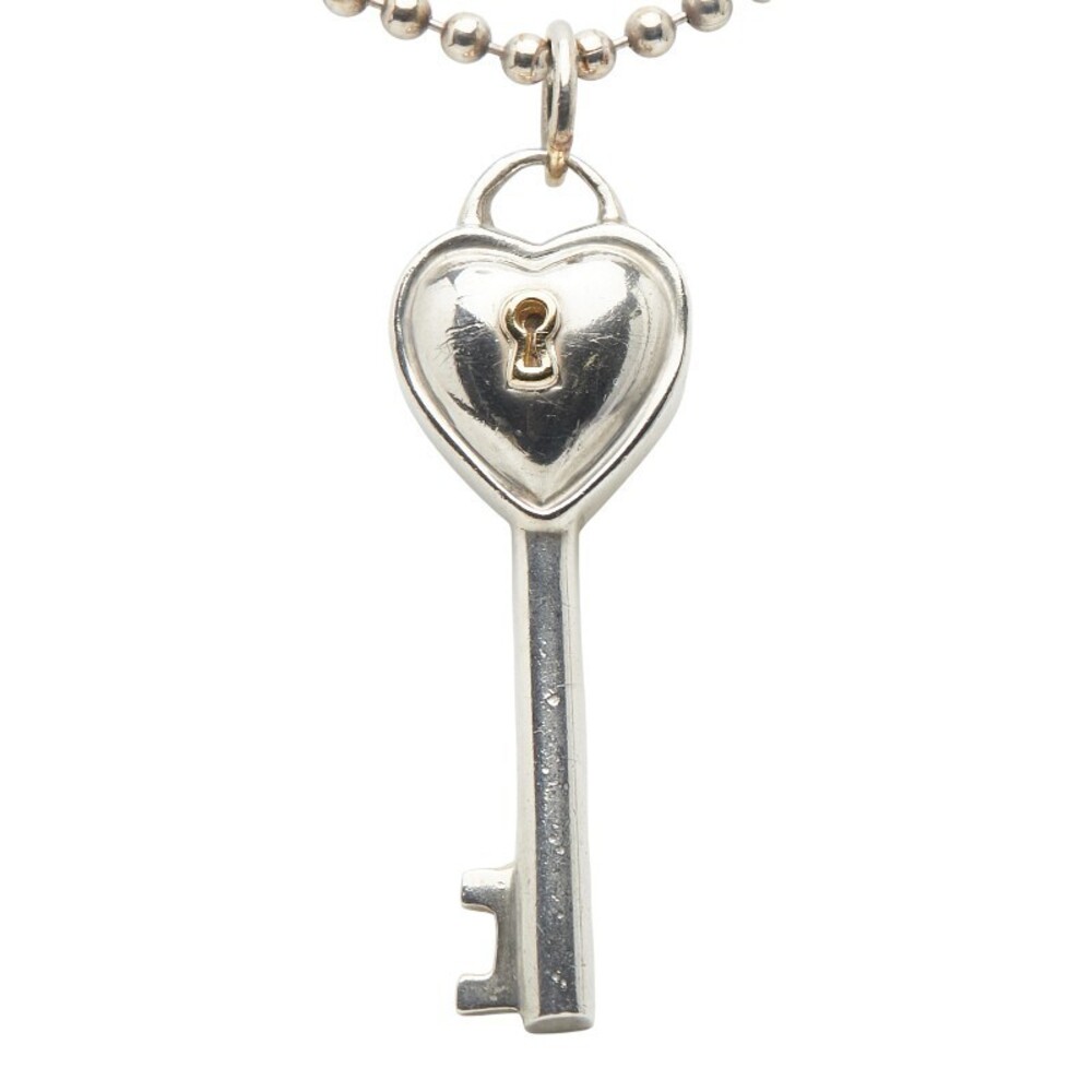 Tiffany Heart Key Motif Necklace Silver Co